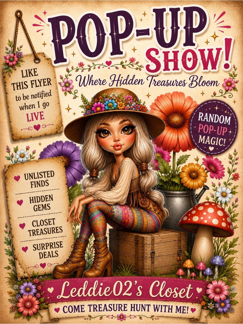 ✨POP-UP SHOW✨Like To Be Notified When I Go Live✨